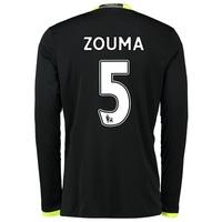 chelsea away shirt 16 17 long sleeve with zouma 5 printing black