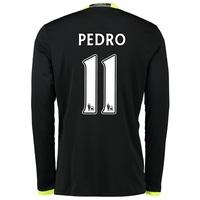 chelsea away shirt 16 17 long sleeve with pedro 11 printing black