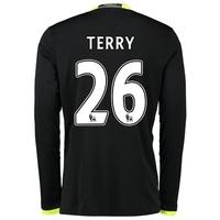 chelsea away shirt 16 17 long sleeve with terry 26 printing black