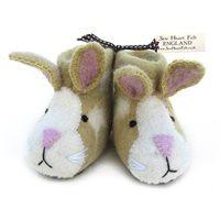 CHILDREN\'S Animal Slippers in Ruby Rabbit Design - Medium