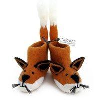 childrens animal slippers in finlay fox design medium