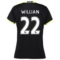 Chelsea Away Shirt 16-17 - Womens with Willian 22 printing, Black