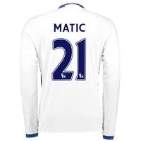 chelsea third shirt 16 17 long sleeve with matic 21 printing white