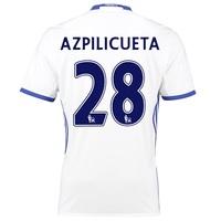 Chelsea Third Shirt 16-17 with Azpilicueta 28 printing, White