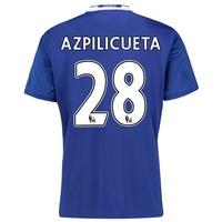 chelsea home shirt 2016 17 with azpilicueta 28 printing blue