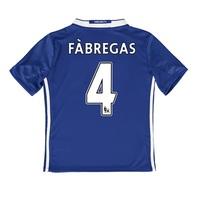 Chelsea Home Shirt 2016-17 - Kids with Fàbregas 4 printing, Blue