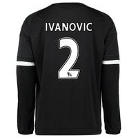 chelsea third shirt 201516 long sleeve black with ivanovic 2 printi wh ...