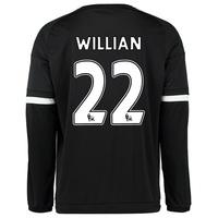 Chelsea Third Shirt 2015/16 - Long Sleeve Black with Willian 22 printi, White