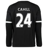 chelsea third shirt 201516 long sleeve black with cahill 24 printin wh ...