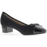 Chaussmoi Escarpins noirs à petits talons de 3, 5cm aspect daim bouts ronds women\'s Court Shoes in black