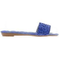 Chaussmoi Mules violet decor woman gloss 2cm heel women\'s Clogs (Shoes) in blue