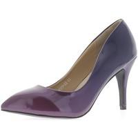 Chaussmoi Escarpins grande taille violets vernis pointus à talon de 9, 5 cm women\'s Court Shoes in purple