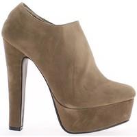 chaussmoi boots taupe 14cm with shelf and zipper high heel womens low  ...