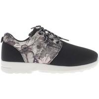 chaussmoi sneakers black effect woman honeycomb with flower and butter ...