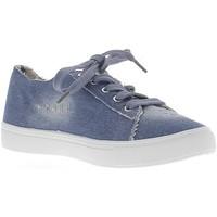 Chaussmoi Baskets ville femme bleues jean foncé avec griffures en toile women\'s Trainers in blue