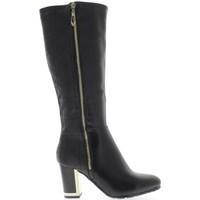 chaussmoi black women boots with heels of 75 cm stem seams womens high ...