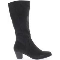 chaussmoi lined black large boots size 6cm heel womens high boots in b ...