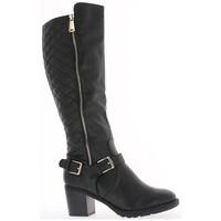 chaussmoi boots black women doubled to 7cm padded rod big heel womens  ...