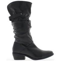 chaussmoi black women boots with thick heels of 45 cm womens high boot ...