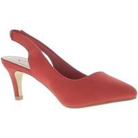 Chaussmoi Escarpins ouverts pointus rouges à petits talons de 7 cm look da women\'s Court Shoes in red