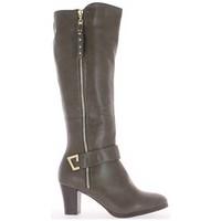 chaussmoi black women boots with 6cm heel womens high boots in grey