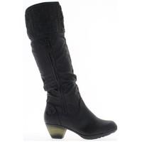 chaussmoi black women boots heels 5cm western womens high boots in bla ...