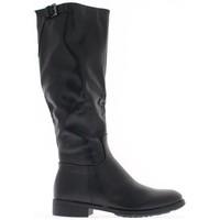 chaussmoi bridleways black boots with heel 35 cm and puckering womens  ...