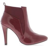chaussmoi boots red woman painted in thin heels 10cm sharp womens low  ...