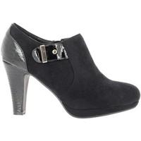 Chaussmoi Black women boots heel 9cm bi material women\'s Low Boots in black