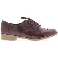 Chaussmoi Bordeaux Richelieux with twill tape 3 cm and laces bi material women\'s Smart / Formal Shoes in red