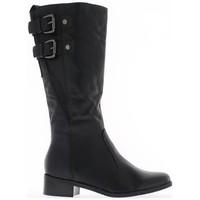 chaussmoi black bridleways 45 cm heel boots womens high boots in black