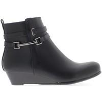chaussmoi black wedge boots large size at 35 cm heel womens low ankle  ...