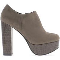 chaussmoi low boots taupe thick heel of 125 cm bi material womens low  ...