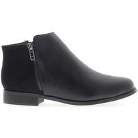 chaussmoi black boots with heel 3cm low boots bi material womens low a ...