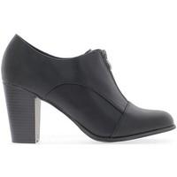 Chaussmoi Richelieux big black woman size 9.5 cm heel women\'s Low Ankle Boots in black