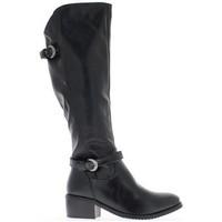 chaussmoi bridleways boots black 5cm heel womens high boots in black