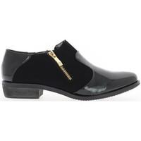 Chaussmoi Black bi Richelieux material to 3cm zippered heel women\'s Smart / Formal Shoes in black