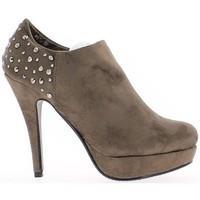 chaussmoi hobnailed boots brown style richelieu 125 cm heel womens low ...