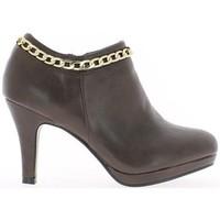 chaussmoi boots women brown style richelieu heel 9cm and mini tray wom ...