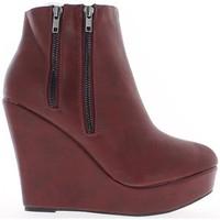 chaussmoi red low boots painted with 10cm heel womens low ankle boots  ...