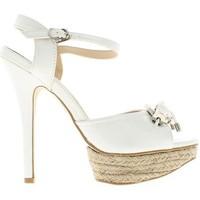 chaussmoi white end sandals open heel 13cm and platform womens sandals ...