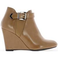 Chaussmoi Ankle boots woman taupe 8cm heel women\'s Low Ankle Boots in brown
