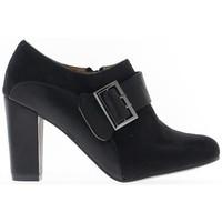 chaussmoi shoes look richelieux black woman in heels 9cm womens court  ...