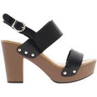 Chaussmoi Black sandals with big heels 9.5 cm women\'s Sandals in black