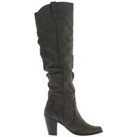chaussmoi 8cm heel brown high women boots womens high boots in brown
