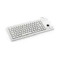 cherry g84 4400 compact keyboard with integrated trackball light grey  ...