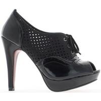 chaussmoi richelieux black woman open to 12cm heels and platform 25 cm ...