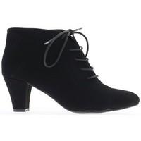 chaussmoi boots large black woman size 7cm heel womens low ankle boots ...