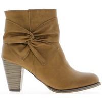 chaussmoi boots camel women to zip and 8cm heel womens low ankle boots ...