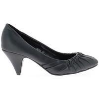 Chaussmoi 6.5 cm pleated effect heel black pumps women\'s Court Shoes in black